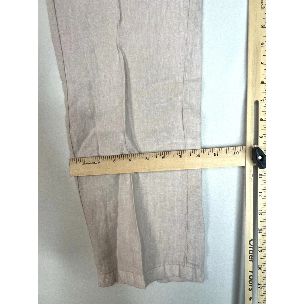 Europann Men's Dylan 100% Linen‎ Pant Trouser Pale Size US 40